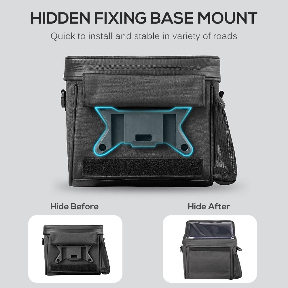 Touch Screen Bike Front Frame Bag Waterproof Bicycle Phone Bag Phone Holder EVA Handlebar Bag Cycling Front Storage Bag for 7in   Large Screen