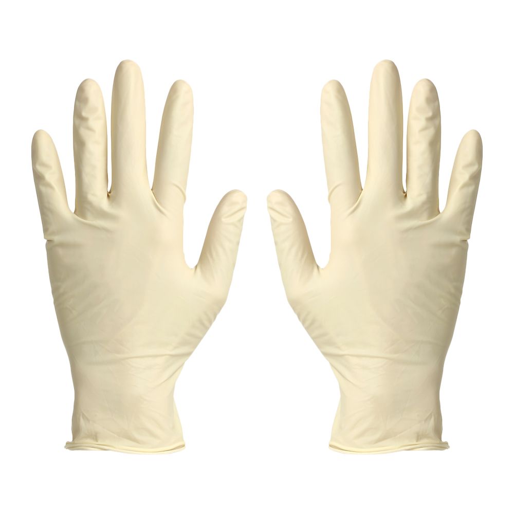 (L)100 Pcs/Disposable Gloves Thick Powder-Free Rubber Latex
