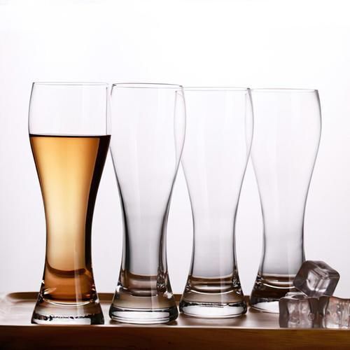 2PCS Glass Goblet Transparent Wine Beer Milk Cup Creativity Small Waist 350ML  Waterware Home Kitchen Bar Decoration Drinkware