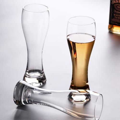 2PCS Glass Goblet Transparent Wine Beer Milk Cup Creativity Small Waist 350ML  Waterware Home Kitchen Bar Decoration Drinkware