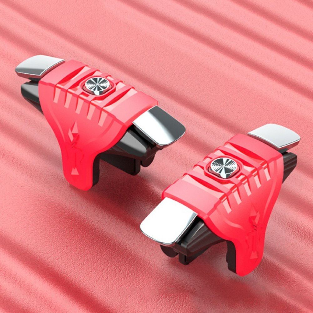 2Pcs F01 Metal Buttons Mobile Games Shooting Trigger-Black