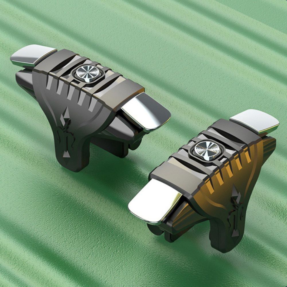 2Pcs F01 Metal Buttons Mobile Games Shooting Trigger-Black