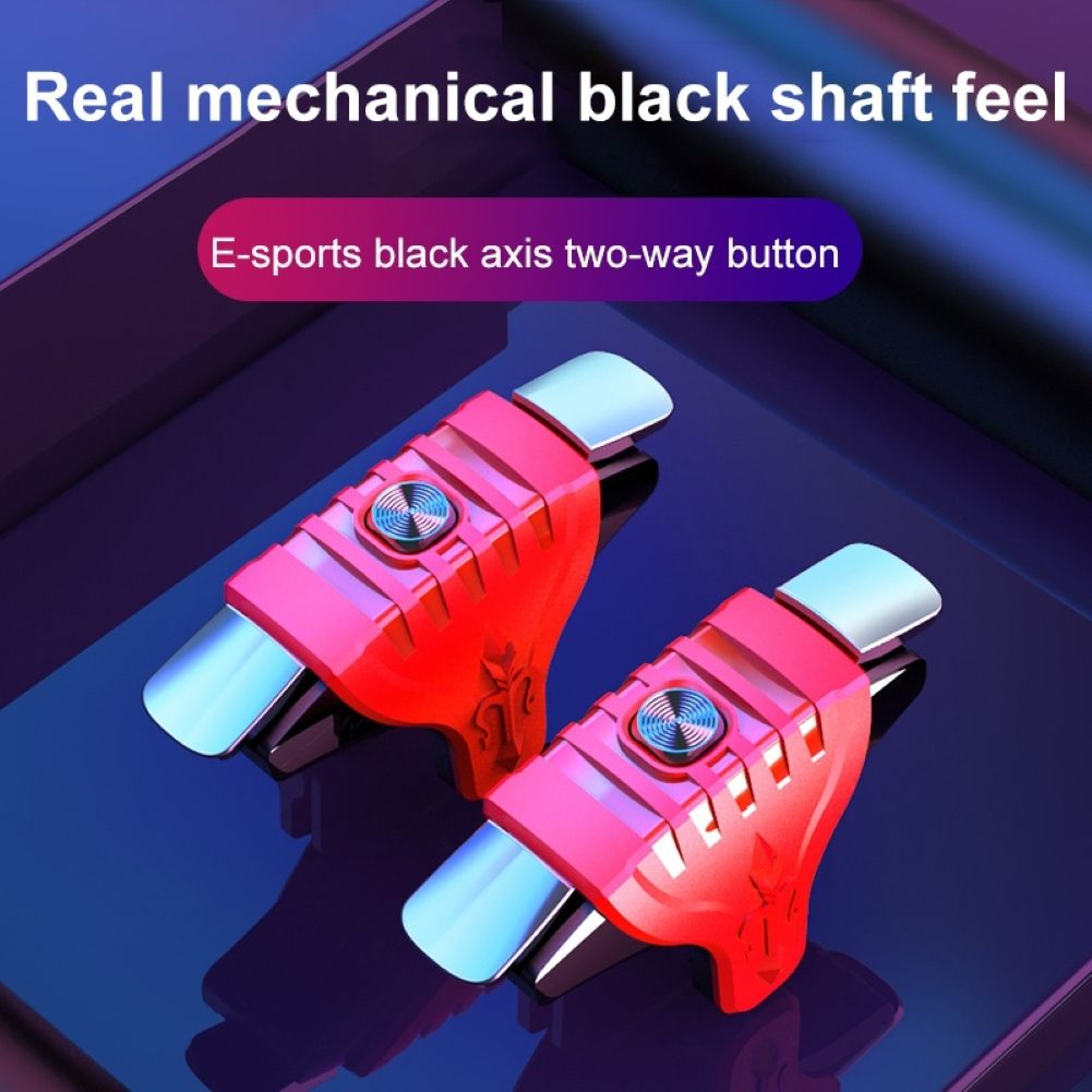 2Pcs F01 Metal Buttons Mobile Games Shooting Trigger-Black