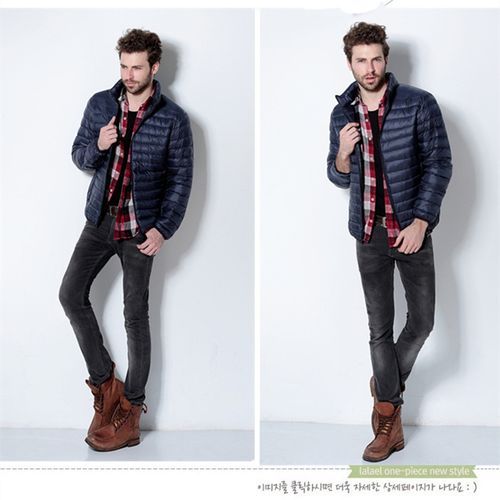 Winter Ultra Lightweight Packable Waterproof Down Jacket Coat Men's Jacket Blue