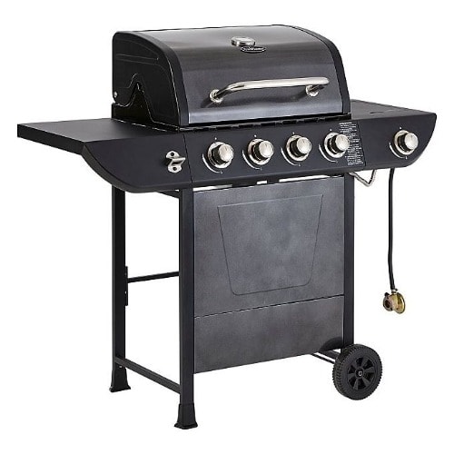 4-burner Gas Grill And Barbecue Machine With Side Burner