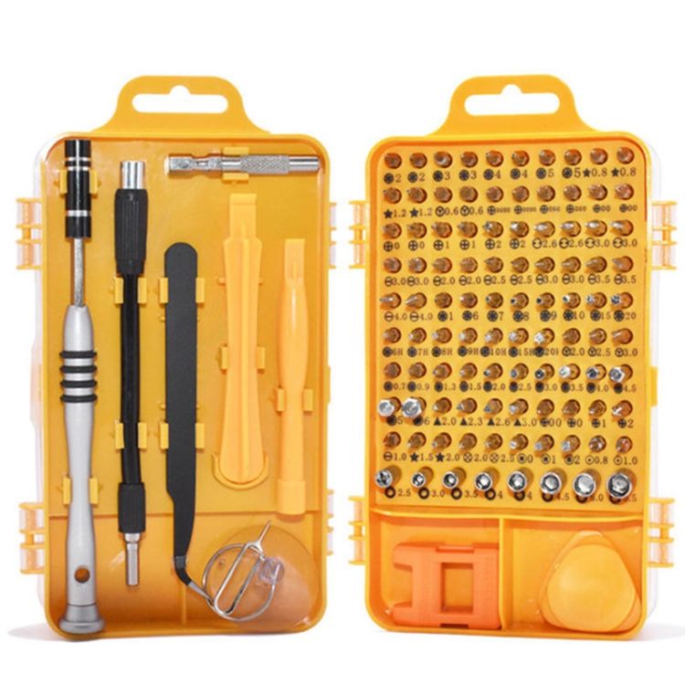 Mobile Phone Disassembly Maintenance Tool Screwdriver Set 110 In 1 (Yellow)
