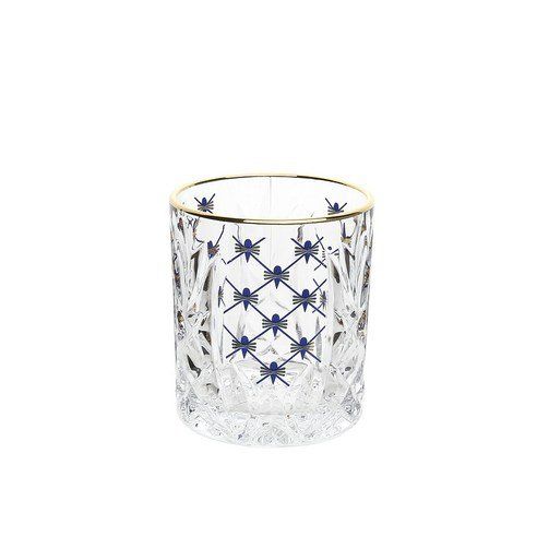 Imperial Glass Gold Line Underlock Cup Blue