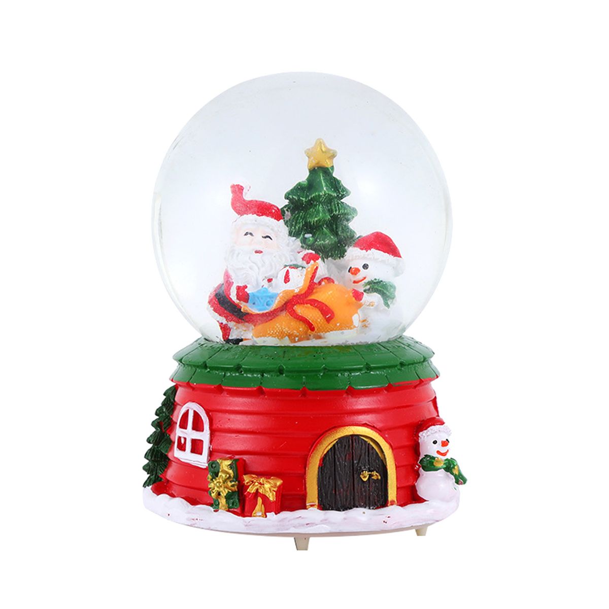 Christmas Crystal Ball Decor Resin Decorative Snow Globe