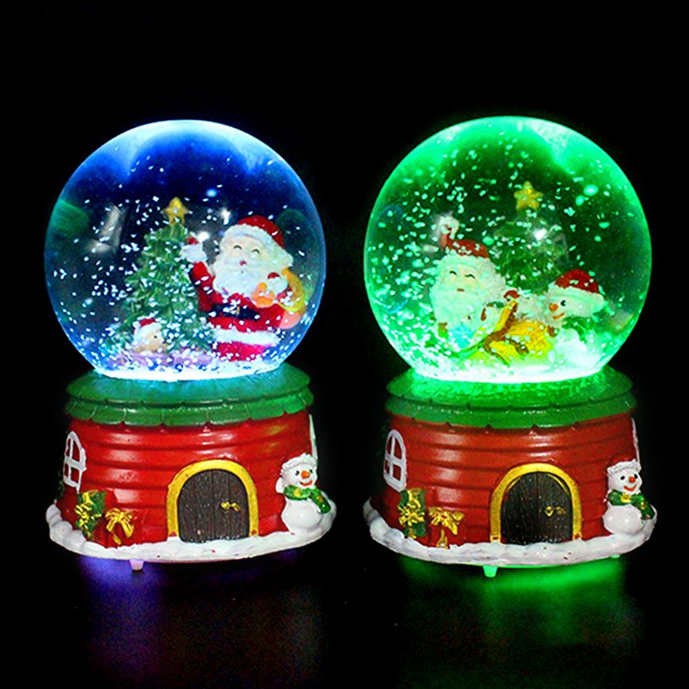 Christmas Crystal Ball Decor Resin Decorative Snow Globe