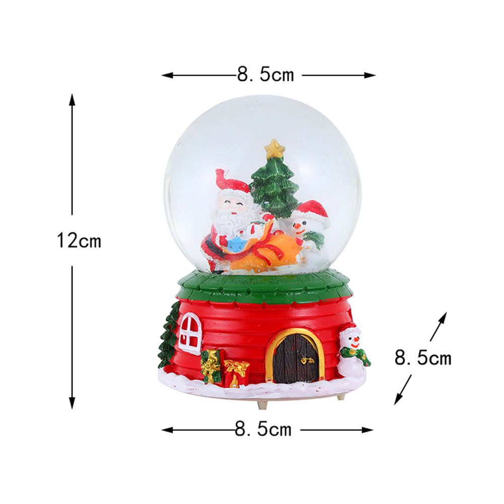 Christmas Crystal Ball Decor Resin Decorative Snow Globe