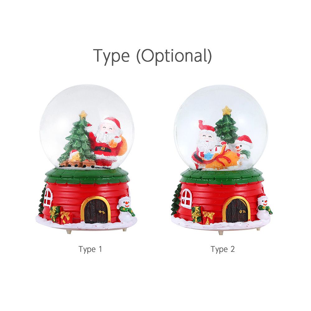 Christmas Crystal Ball Decor Resin Decorative Snow Globe