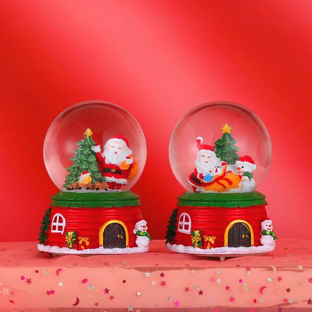 Christmas Crystal Ball Decor Resin Decorative Snow Globe