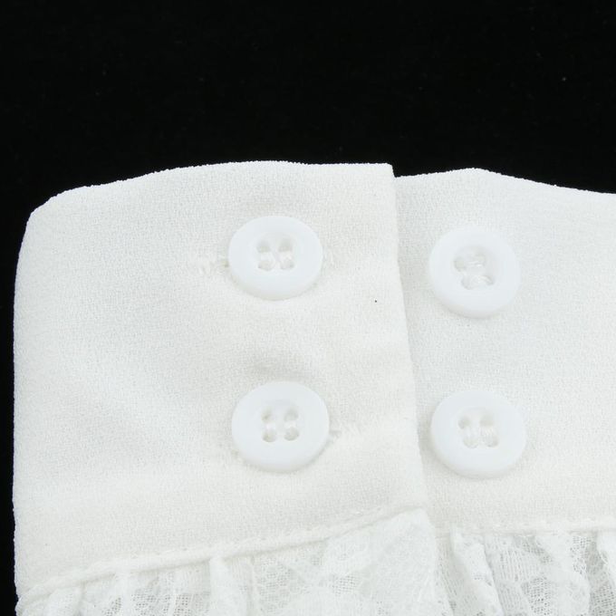 2x White Lace Floral Ladies Wrist Sleeve Short Winter Arm Warmer Cuff