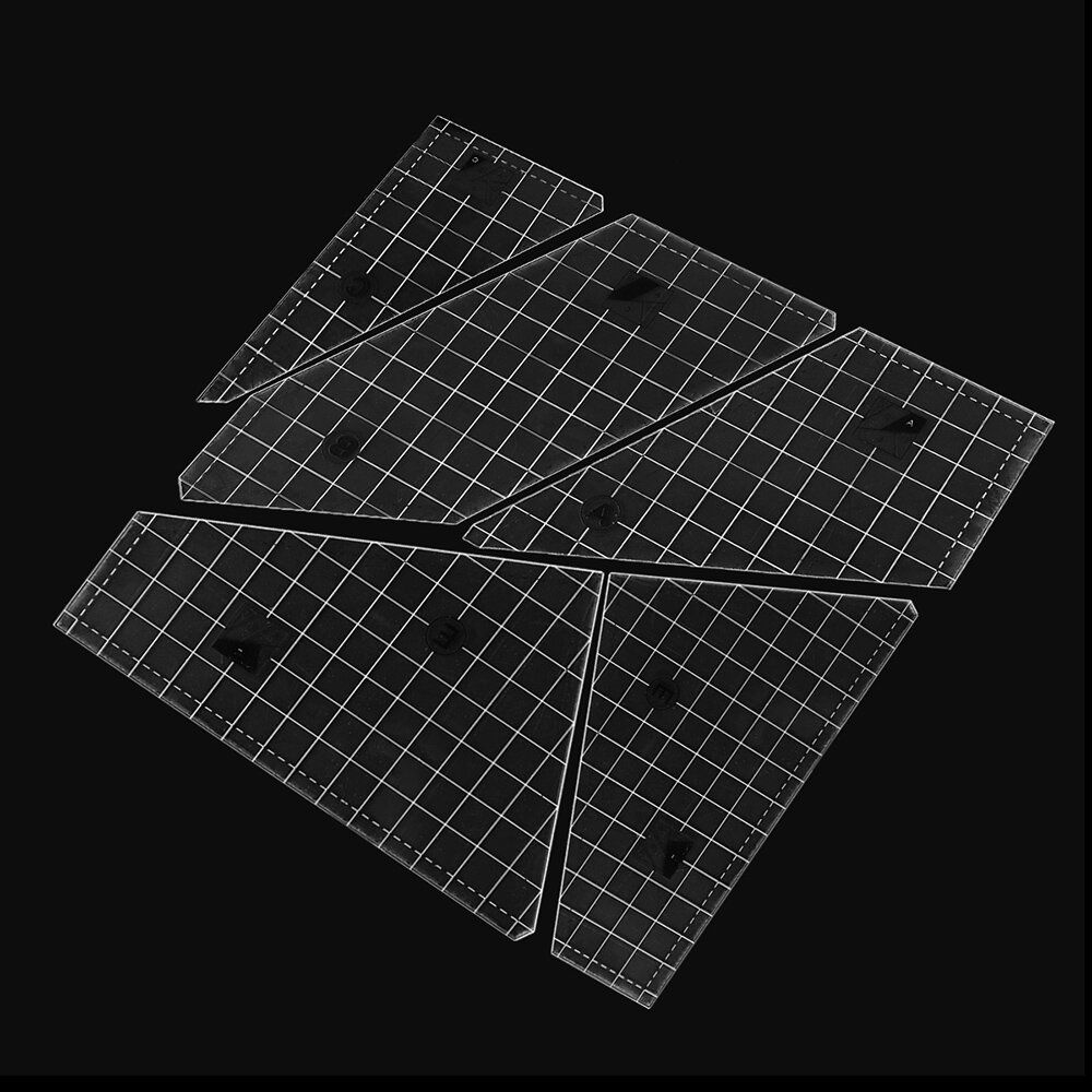 3/4/5Pcs Grids Shaped Hollow Sewing Ruler Template Square