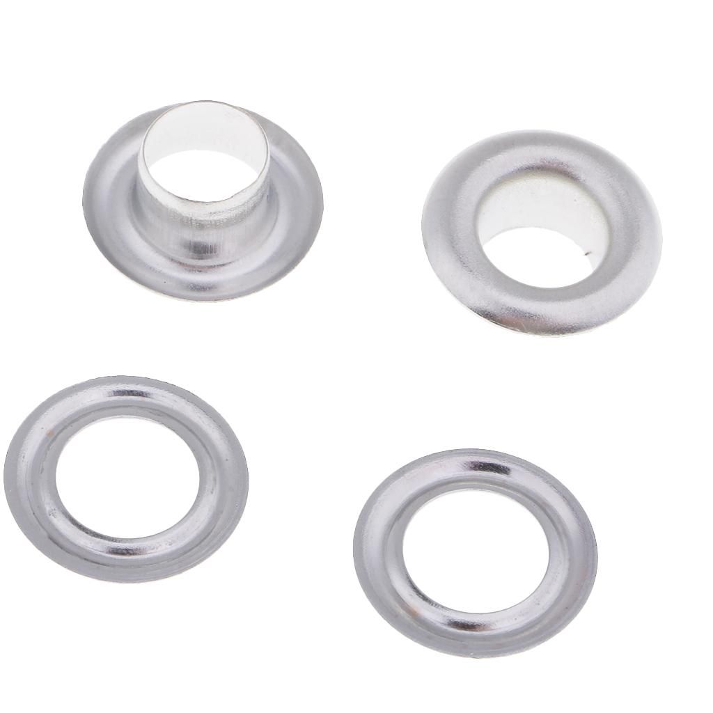 200 Sets Metal Eyelet With Washer For Leather Crafts