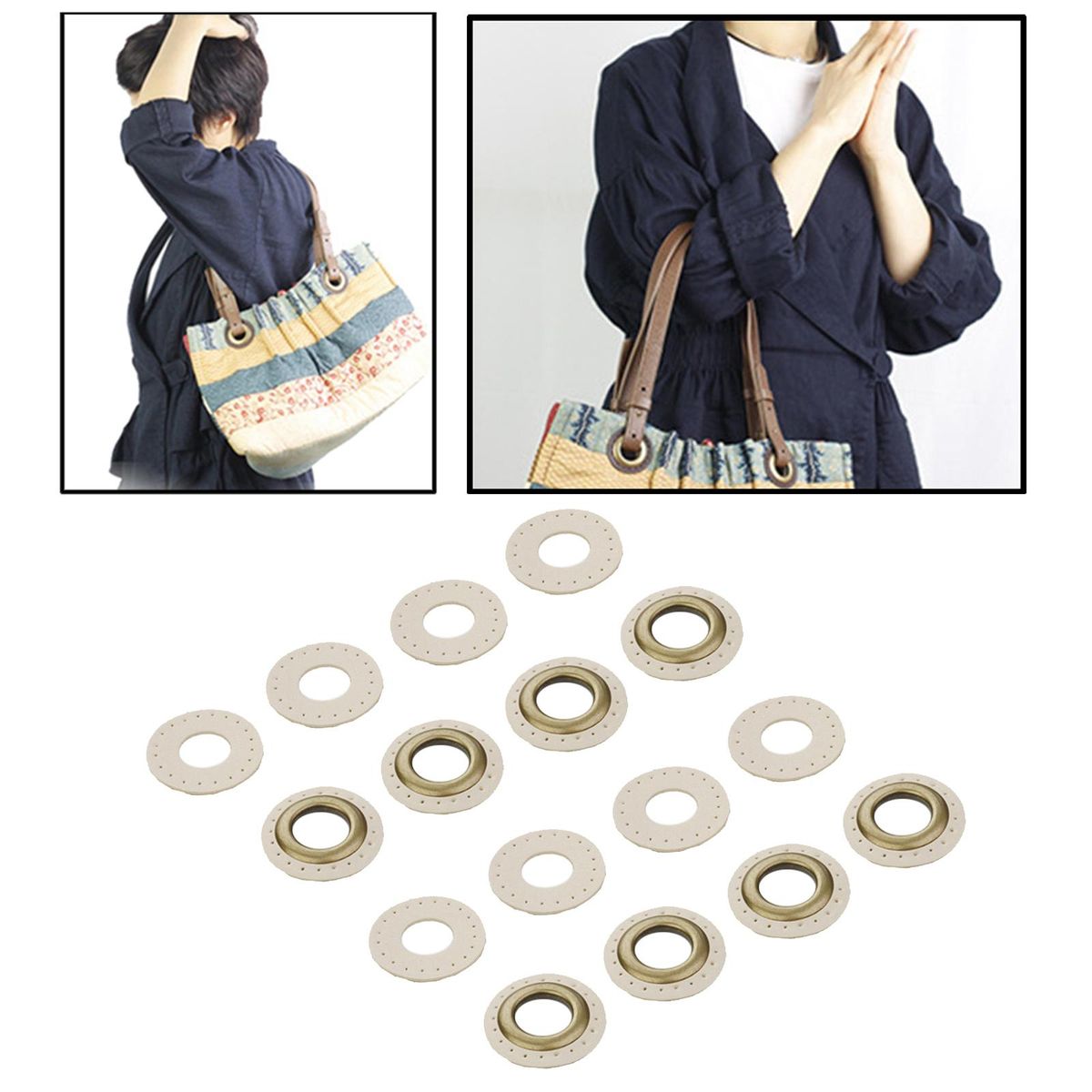 Grommet Eyelets     For Purse Bags Clothes Supplies Beige