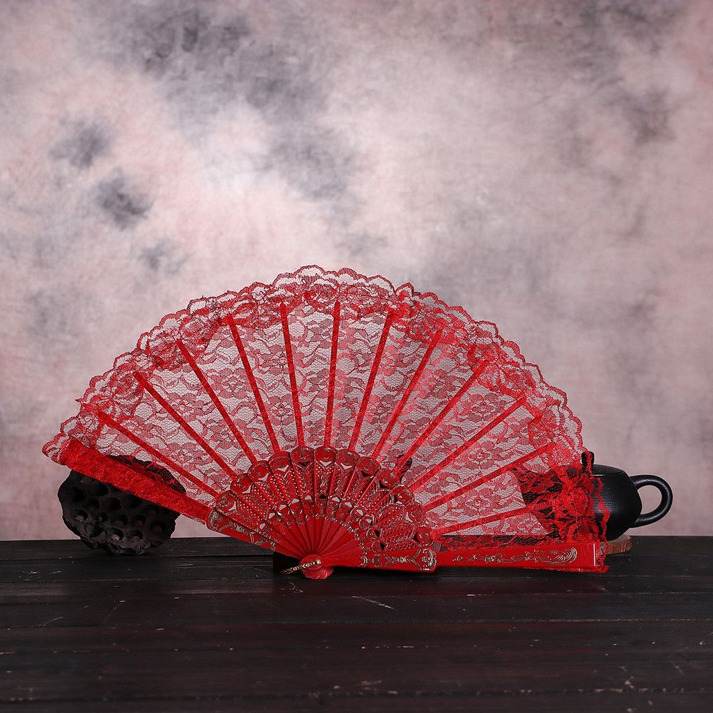 Hand Silk Fan Best Props Chinese Flower Performance Folding Hand Lace Dance Wedding Style Held Party 2020 New Quality Party Held
