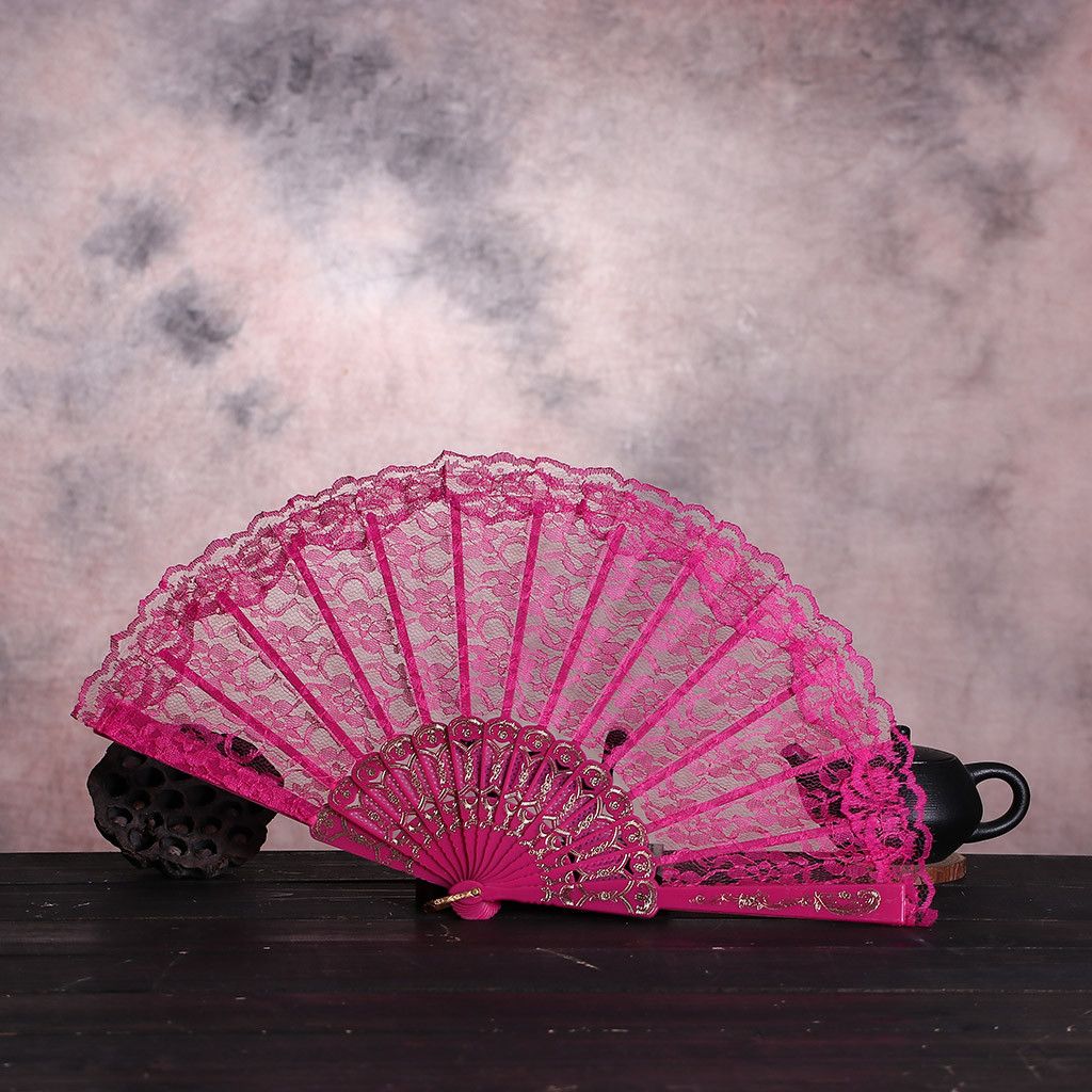 Hand Silk Fan Best Props Chinese Flower Performance Folding Hand Lace Dance Wedding Style Held Party 2020 New Quality Party Held