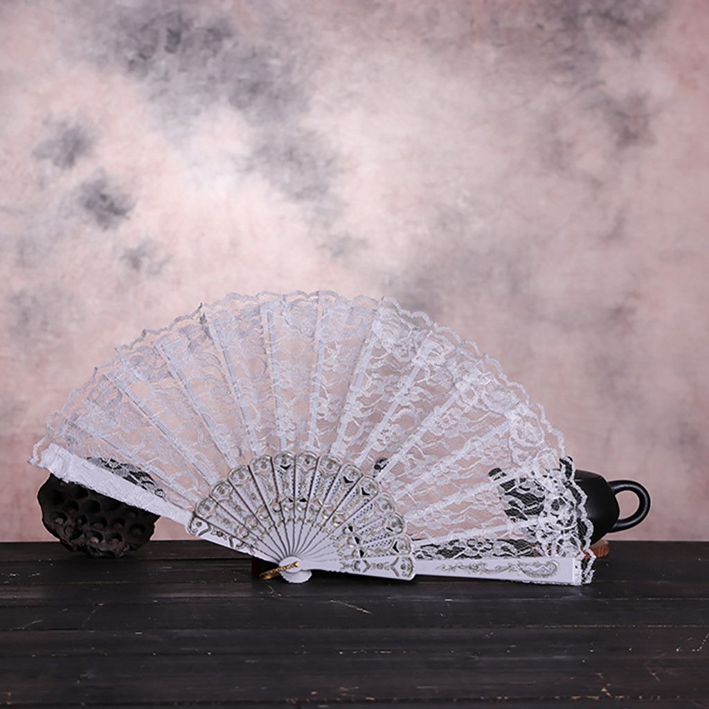 Hand Silk Fan Best Props Chinese Flower Performance Folding Hand Lace Dance Wedding Style Held Party 2020 New Quality Party Held