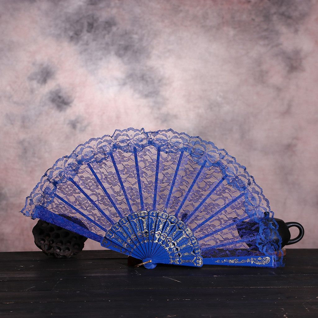 Hand Silk Fan Best Props Chinese Flower Performance Folding Hand Lace Dance Wedding Style Held Party 2020 New Quality Party Held