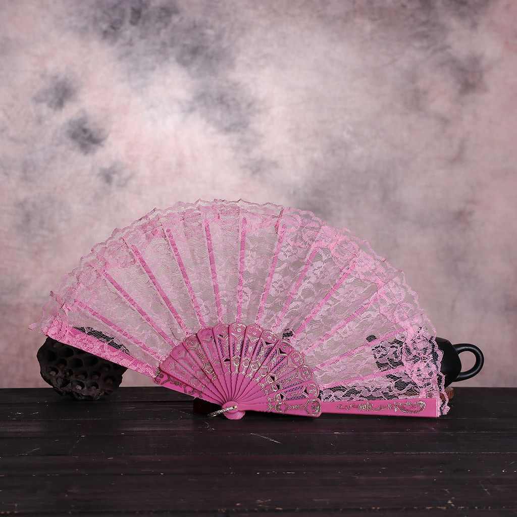 Hand Silk Fan Best Props Chinese Flower Performance Folding Hand Lace Dance Wedding Style Held Party 2020 New Quality Party Held