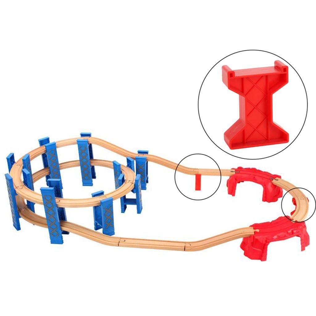 Train Toy Bridge Support Track Railway Train Piers For Style A Red