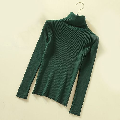 Lucyever Turtleneck Women Pullover Sweater Winter Jumper Knitted Basic Top Fashion Autumn Long Sleeve Korean Ladies Clothes 2019(#Black)