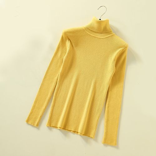 Lucyever Turtleneck Women Pullover Sweater Winter Jumper Knitted Basic Top Fashion Autumn Long Sleeve Korean Ladies Clothes 2019(#Black)