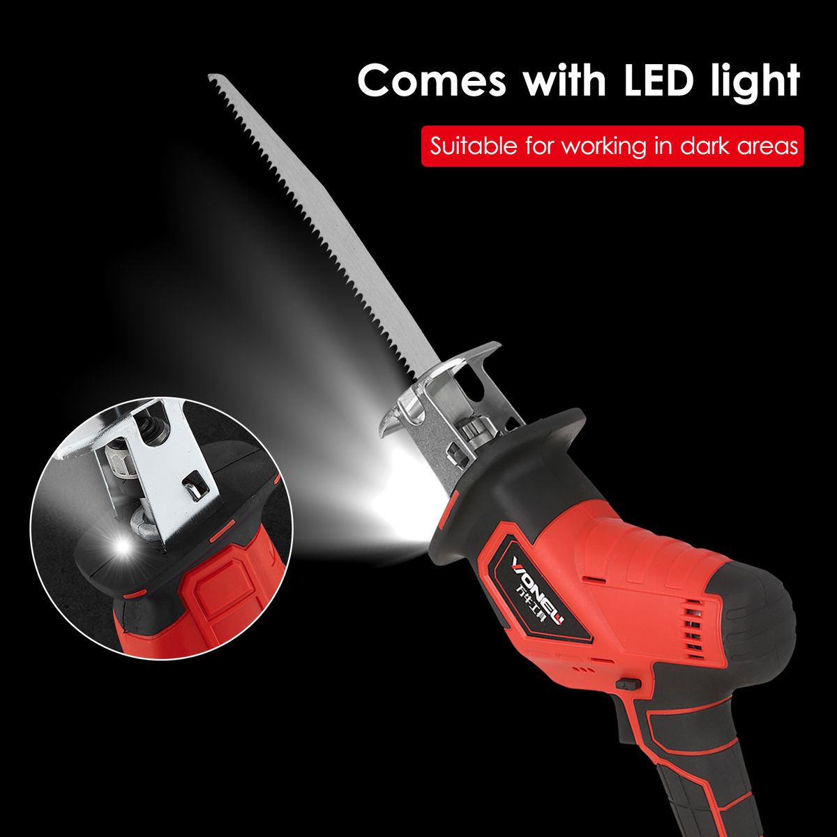 Compact Cordless Reciprocating Saw Electric 21V Versatile