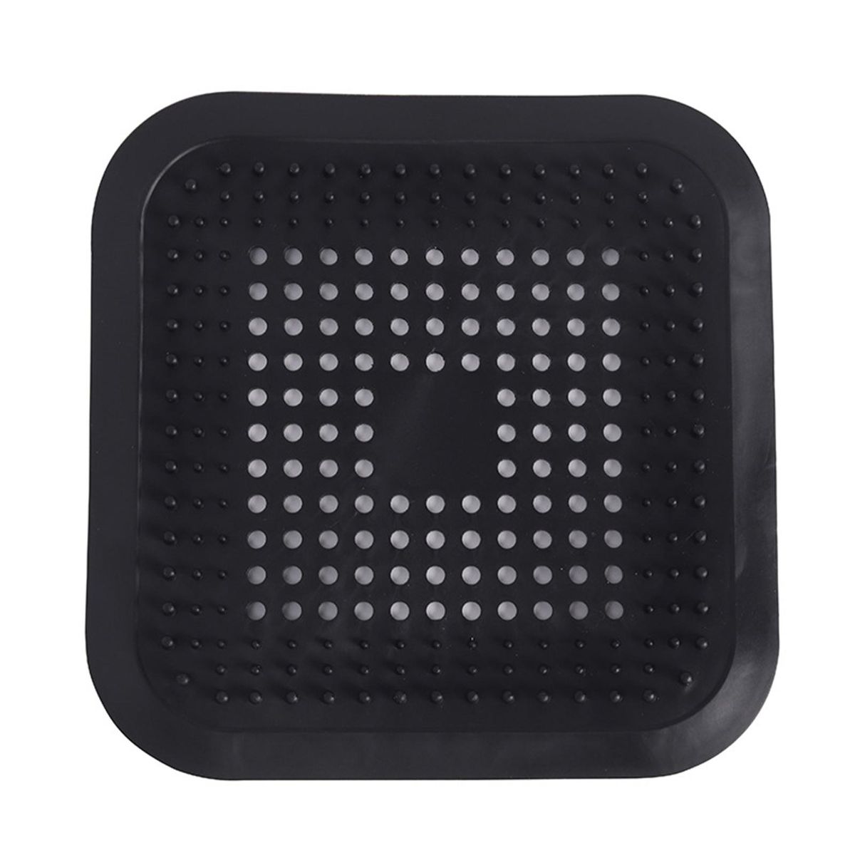 Floor Sink Strainer Set Hair Catcher Drain Protector for Bathroom Black