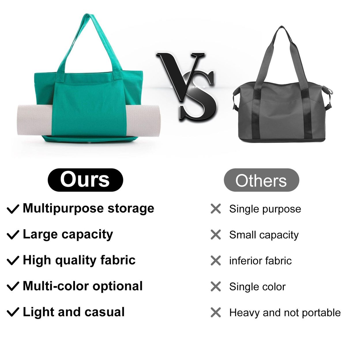 Gym Bag Portable Yoga Mat Storage Bag Green
