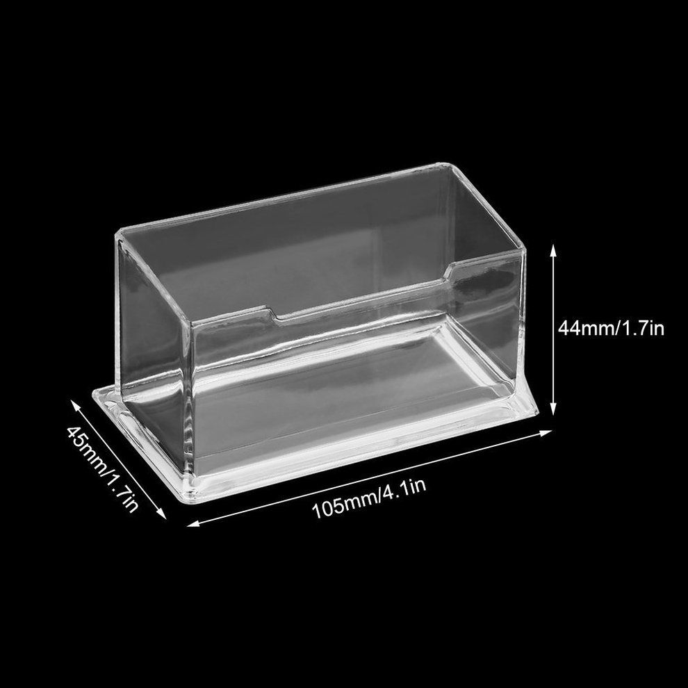 Clear Desktop Business Card Holder Display Stand Acrylic Plastic Desk Shelf