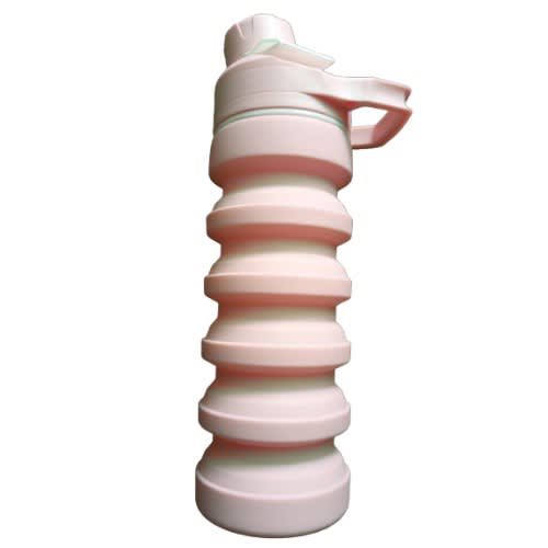 Silicone Collapsible Water Bottle - Pink - 500ml