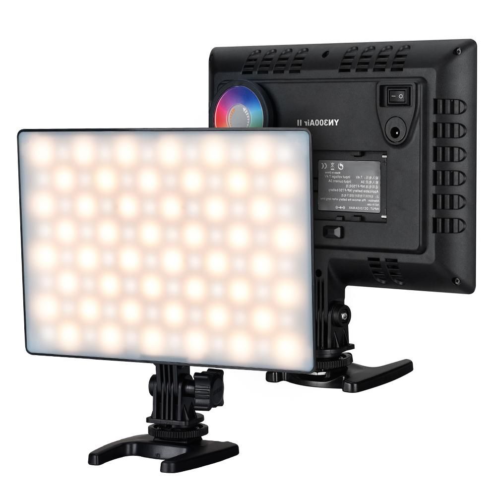 YN300 Air II LED Video Light Panel RGB 3200K-5600K Photography Fill-in Lamp 10 Lighting Effects CRI 95+ with Remote Control for Studio Outdoor Wedding Portrait  Photography