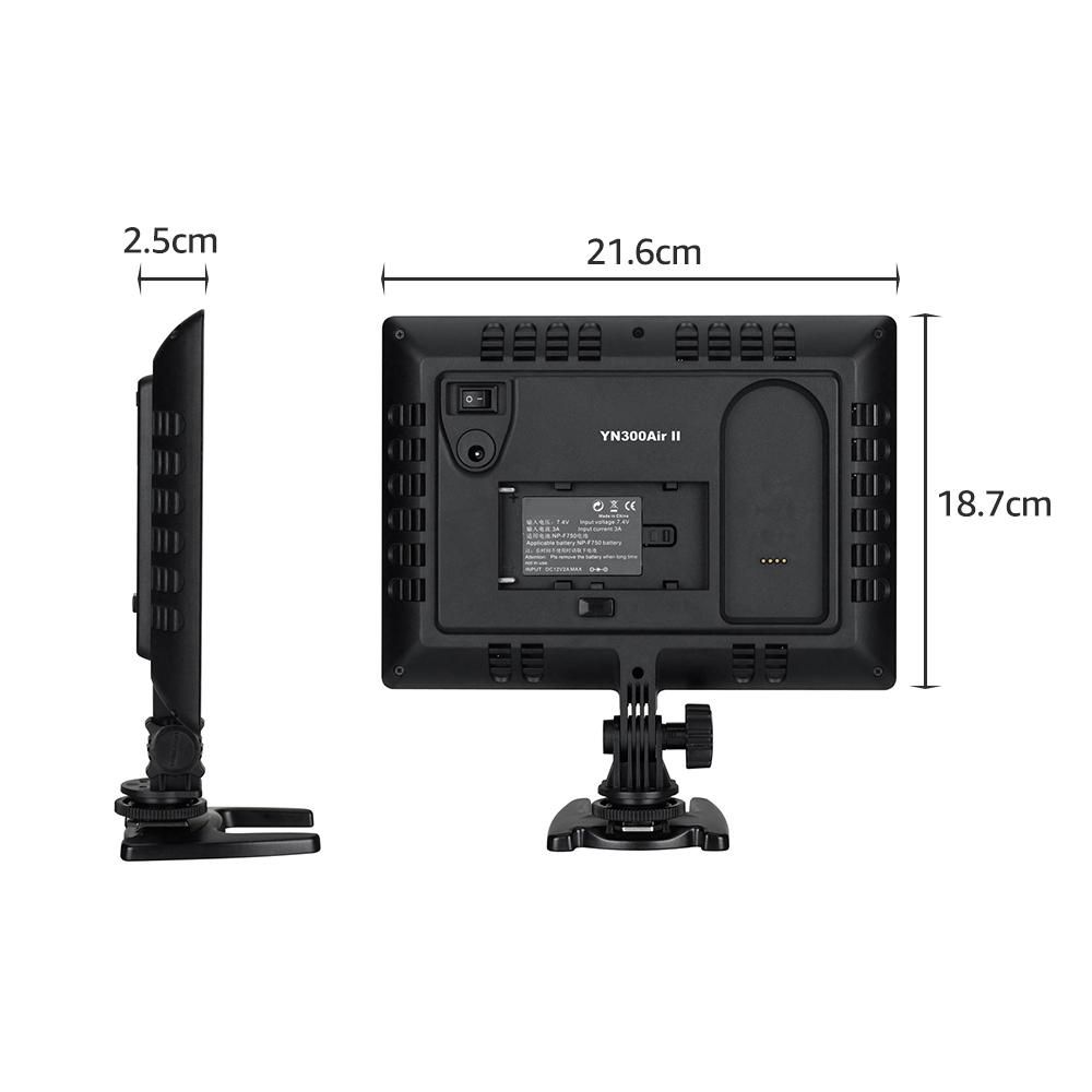 YN300 Air II LED Video Light Panel RGB 3200K-5600K Photography Fill-in Lamp 10 Lighting Effects CRI 95+ with Remote Control for Studio Outdoor Wedding Portrait  Photography