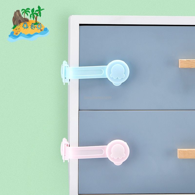 6PCS Multi-use Baby Drawer Lock Plastic Child Security For Cabinet Refrigerator Window Closet