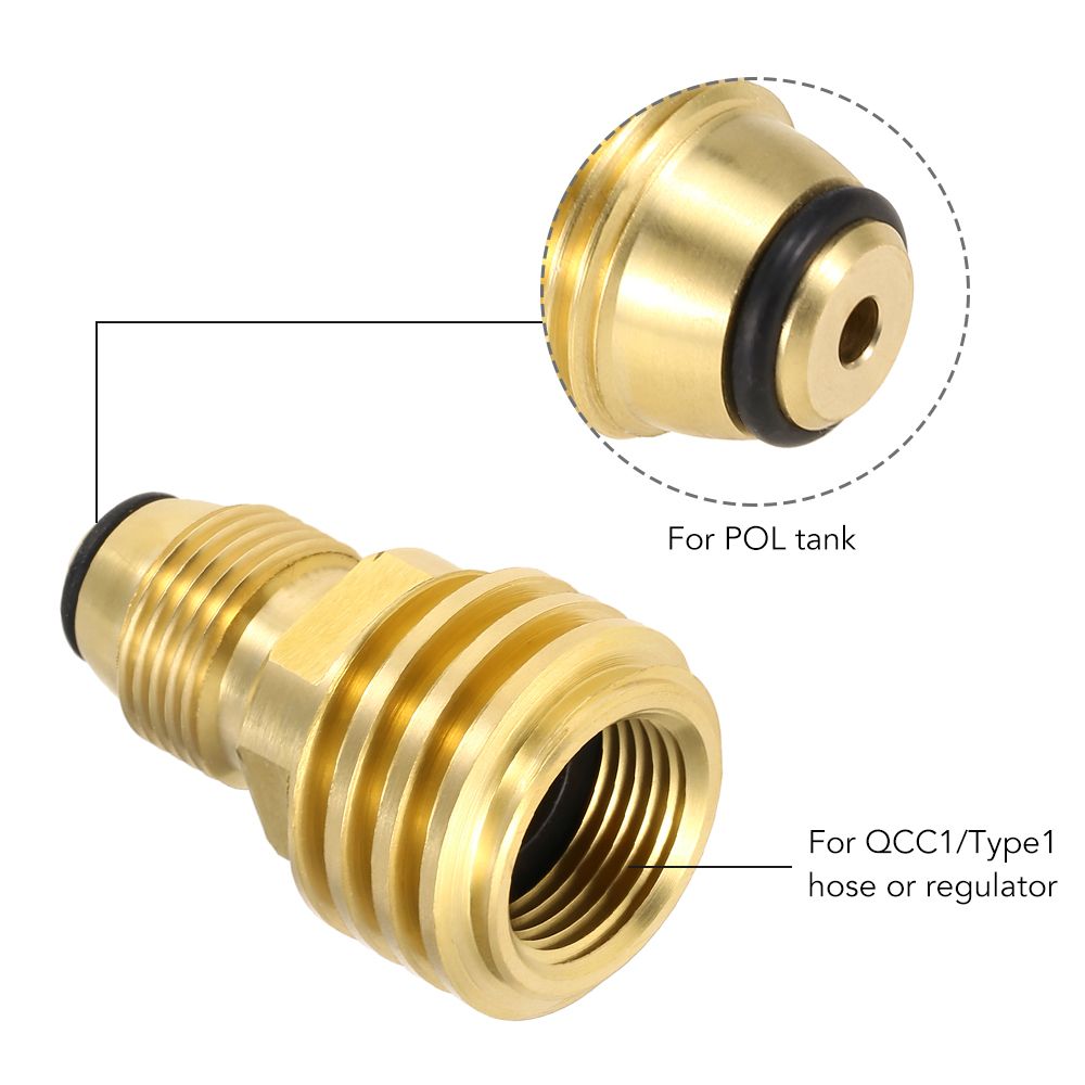 Lixada Propane Tank Adapter Solid Brass Regulator Valve