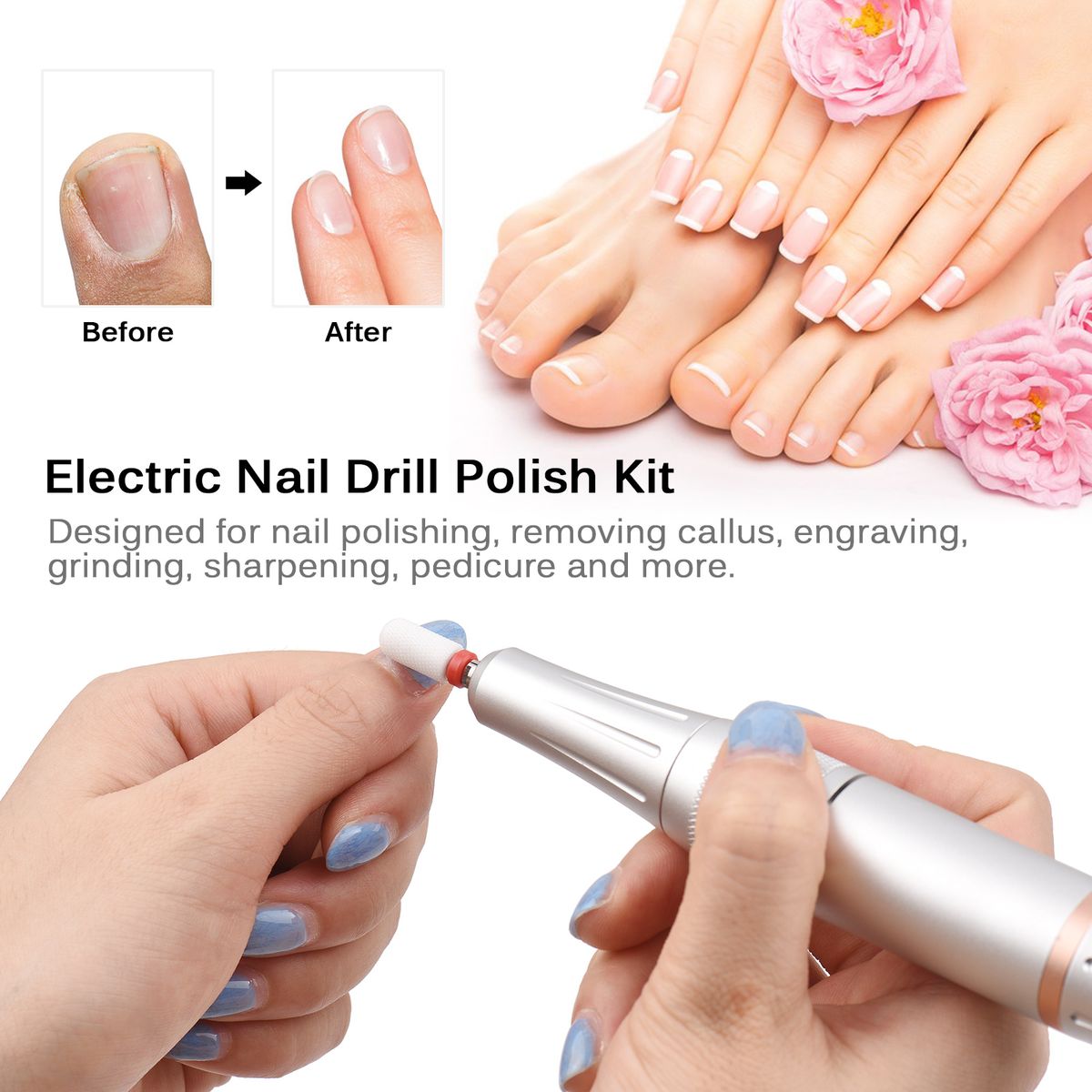 Nail Drill Machine Kit Electric Nail Drill Polish