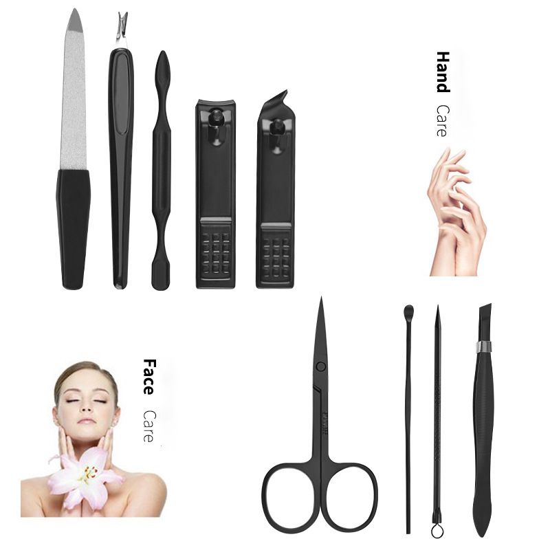 1 Set (8 Pieces) Nail Clipper Set Manicure Pedicure Tools Kit