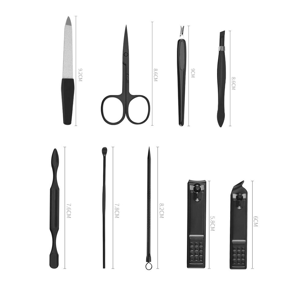 1 Set (8 Pieces) Nail Clipper Set Manicure Pedicure Tools Kit