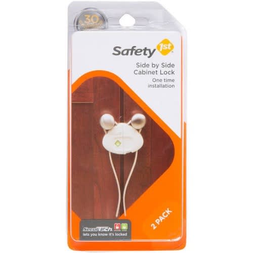 Side By Side Secure Cabinet Cupboard Door Safety Lock - 2 Pack