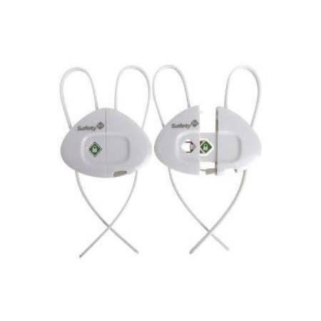 Side By Side Secure Cabinet Cupboard Door Safety Lock - 2 Pack