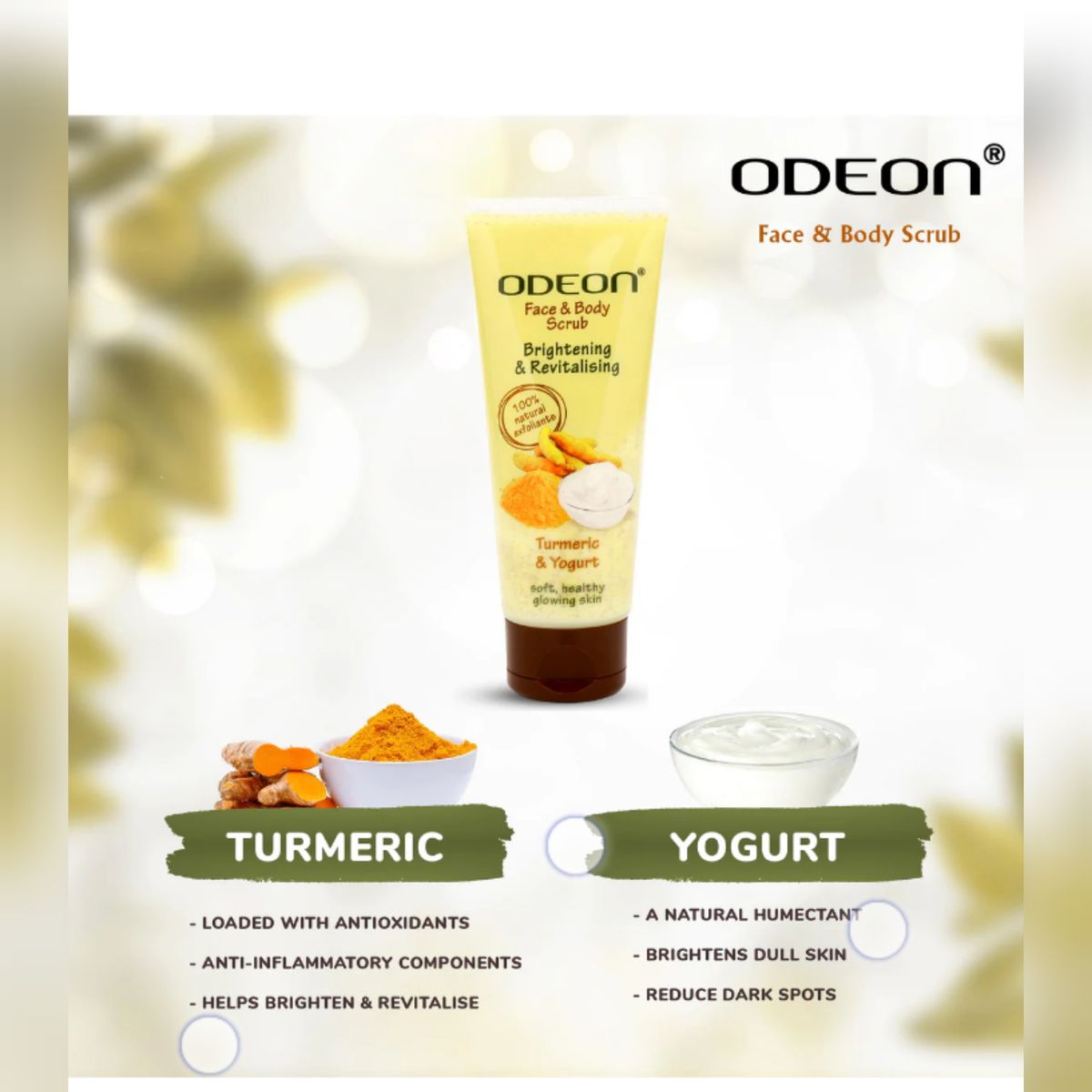 Kojic Acid Soap + Odeon Turmeric And Yogurt Face Scrub