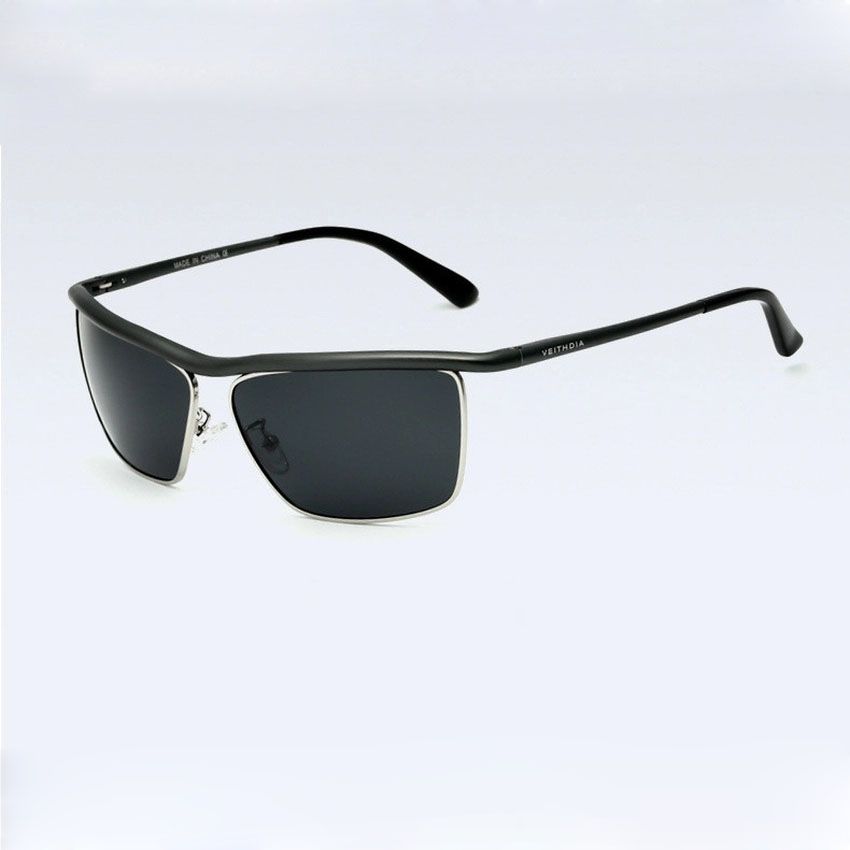 Brand Aluminum Magnesium Men's Sunglasses Polarized Mirror Lens Outdoor Eyewear Beach Sports Anti-UV Summer Sun Glasses 6381 (Grey) [ Free Gift ]    CUIII