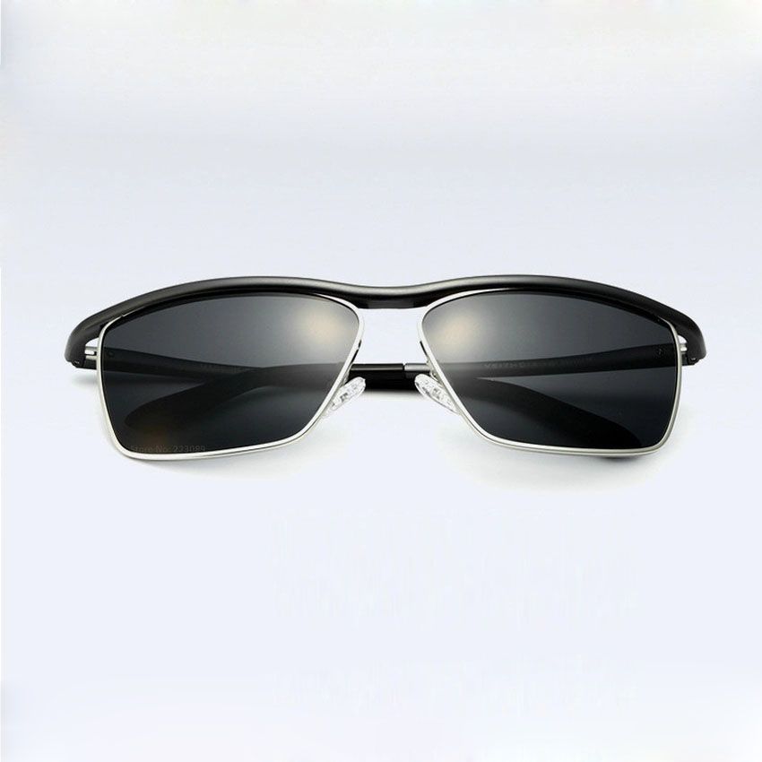 Brand Aluminum Magnesium Men's Sunglasses Polarized Mirror Lens Outdoor Eyewear Beach Sports Anti-UV Summer Sun Glasses 6381 (Grey) [ Free Gift ]    CUIII