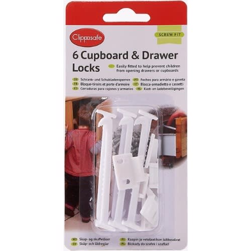 Cupboard & Drawer Locks - 6  Pcs