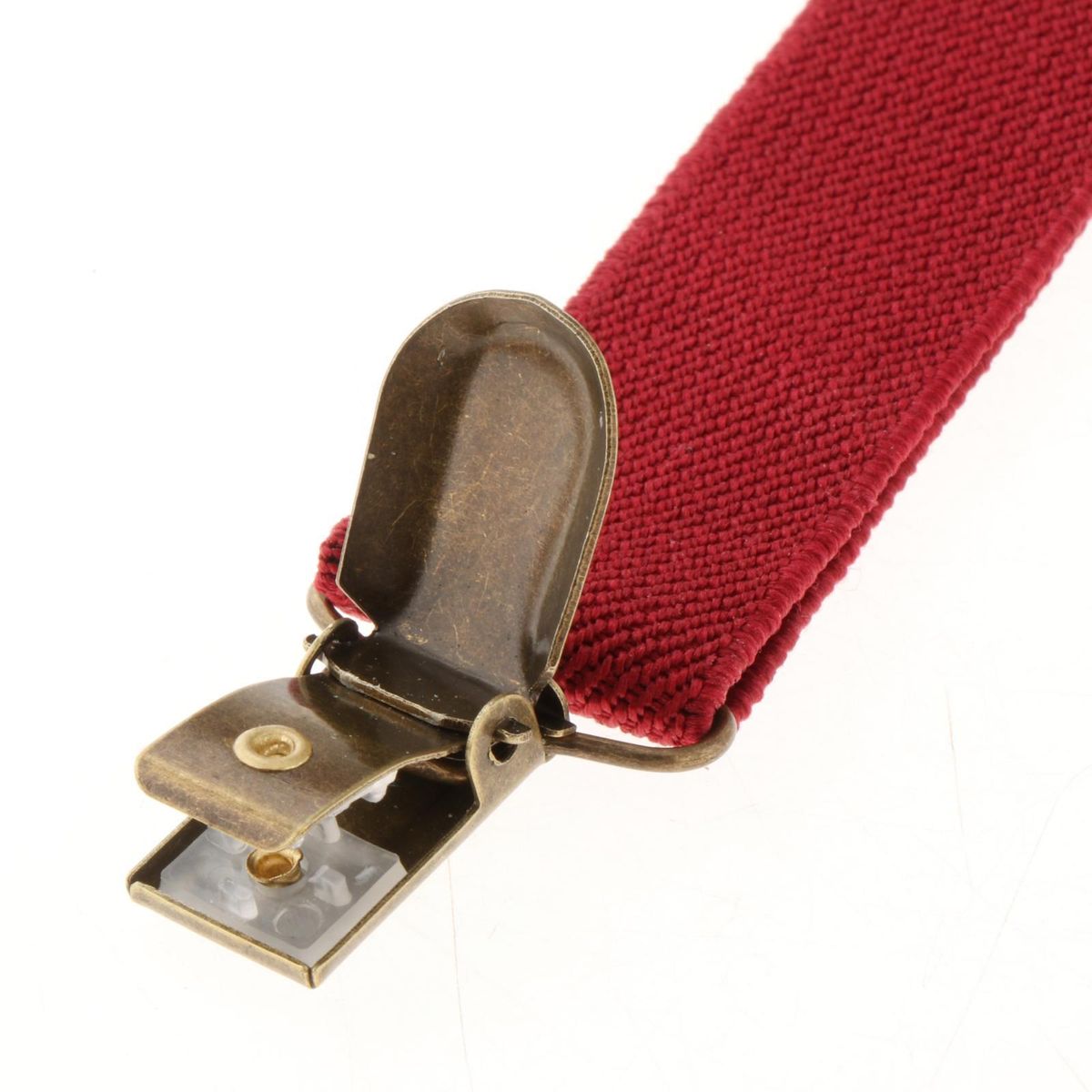 Kids Suspenders & Bowtie Set Metal  Shaped  For Boys Red