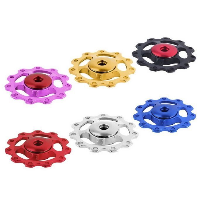 Aluminum Bike Jo Key Wheel Rear Derailleur Bike With 11T Gear Guide Pulley-black