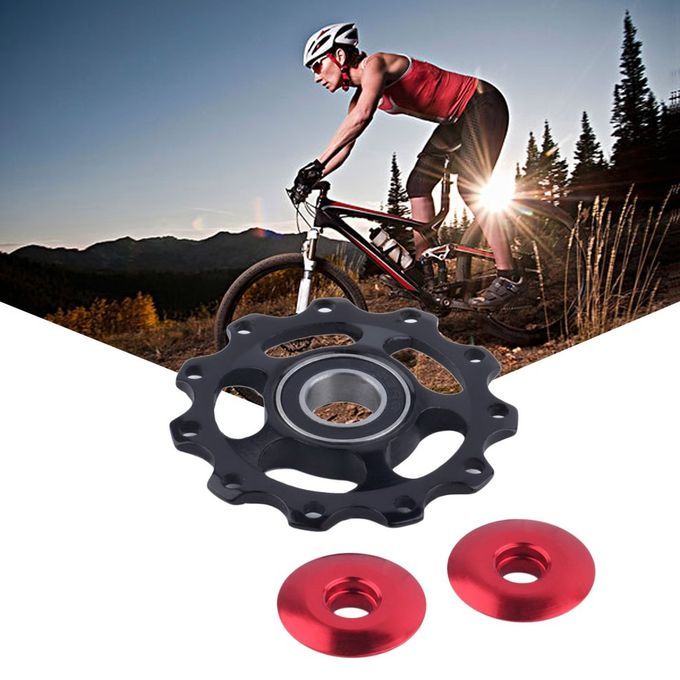 Aluminum Bike Jo Key Wheel Rear Derailleur Bike With 11T Gear Guide Pulley-black