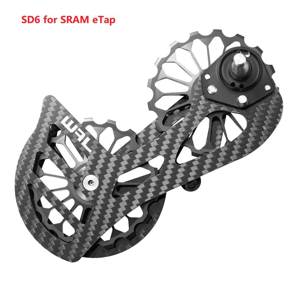 Bicycle carbon fiber ceramic rear derailleur 17T pulley Guide Wheel for  6800 R7000 R8000 R9100 R9000 bicycle accessories